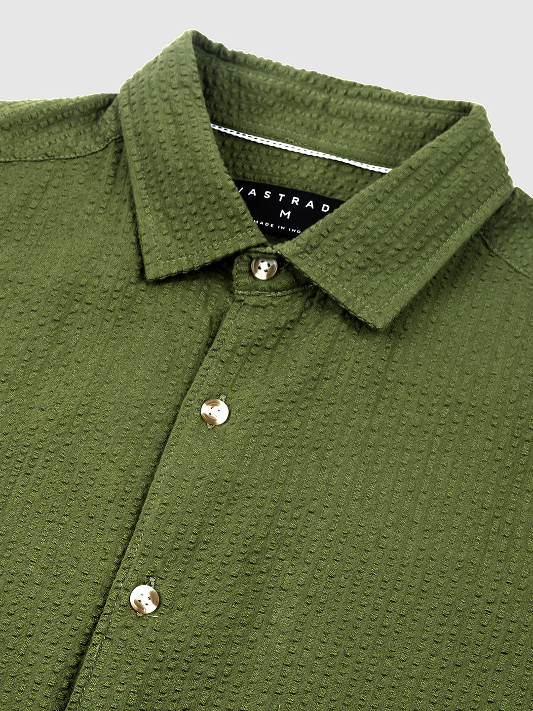 Basil Green Seersucker Shirt