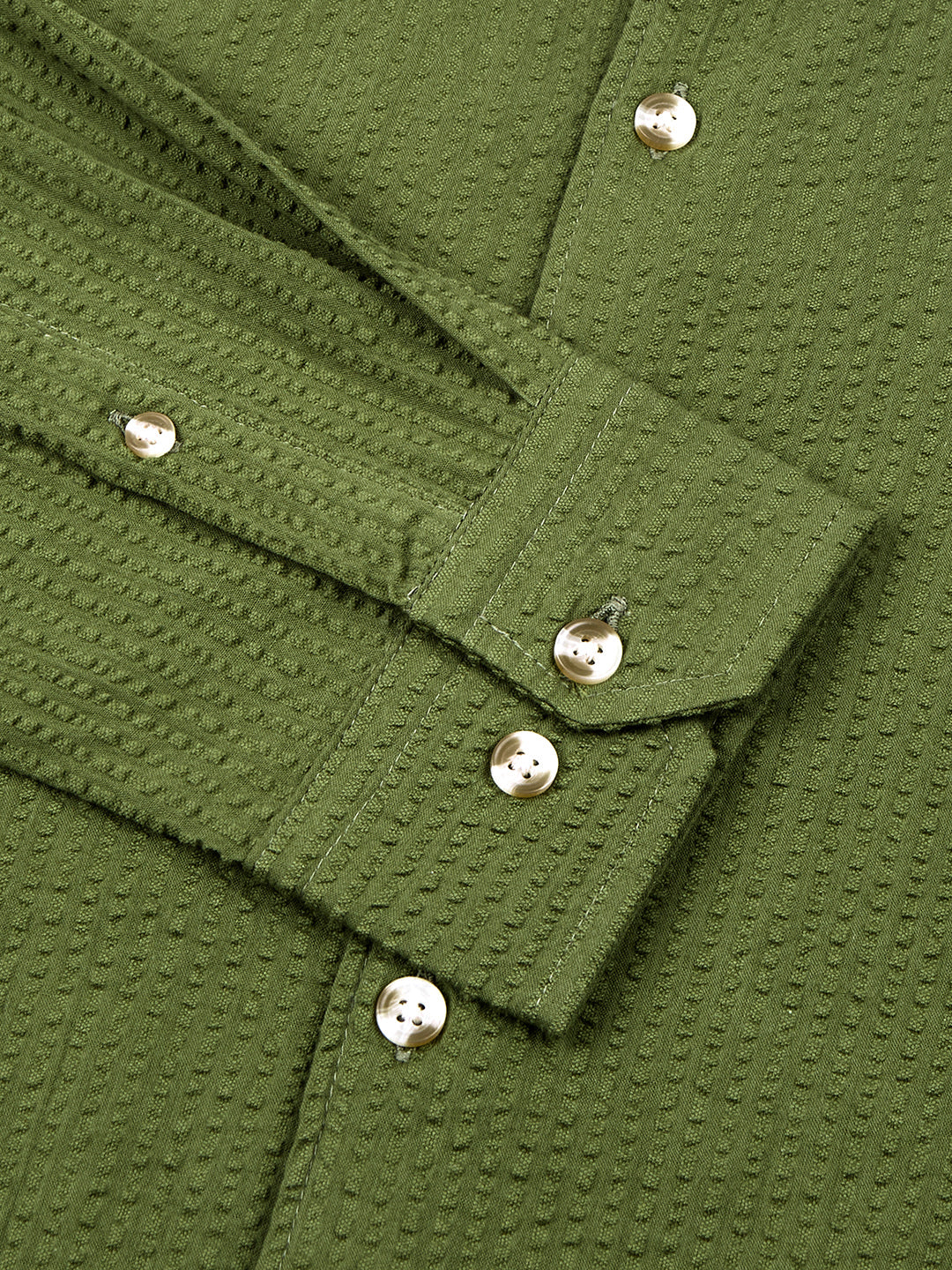 Basil Green Seersucker Shirt