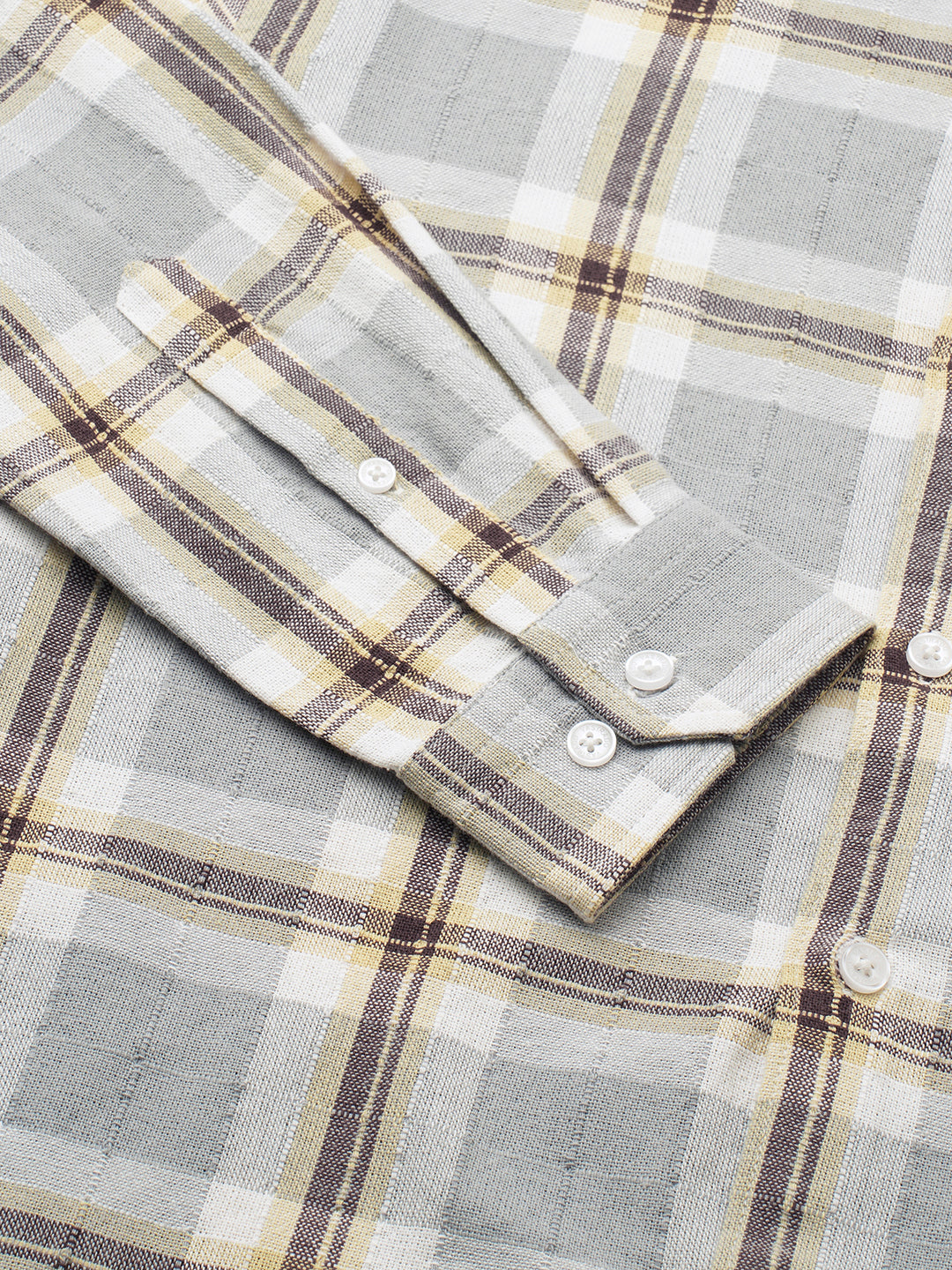 Multicolour Ember Plaid Checks Textured Shirt