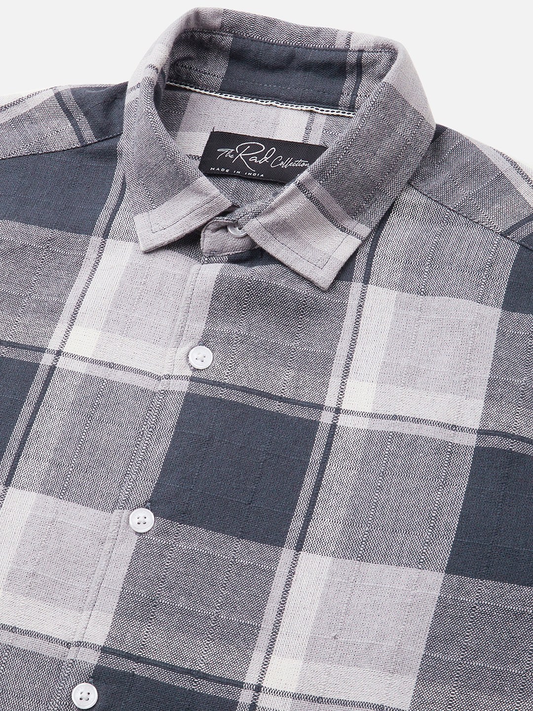 Sumptuous Grey Box Checks Shirt