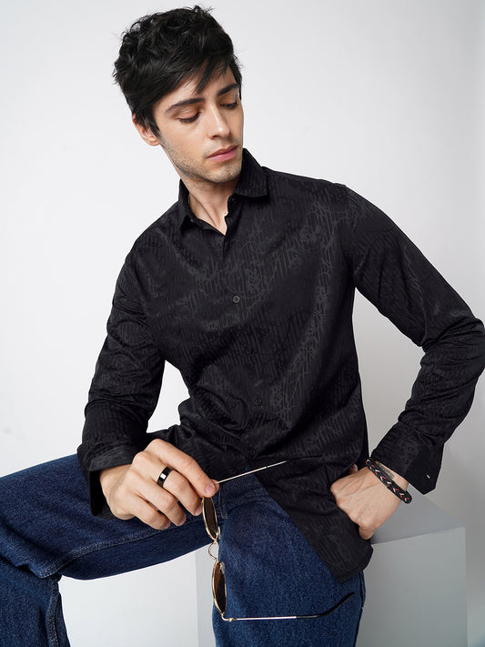Classic Black Printed Shirt