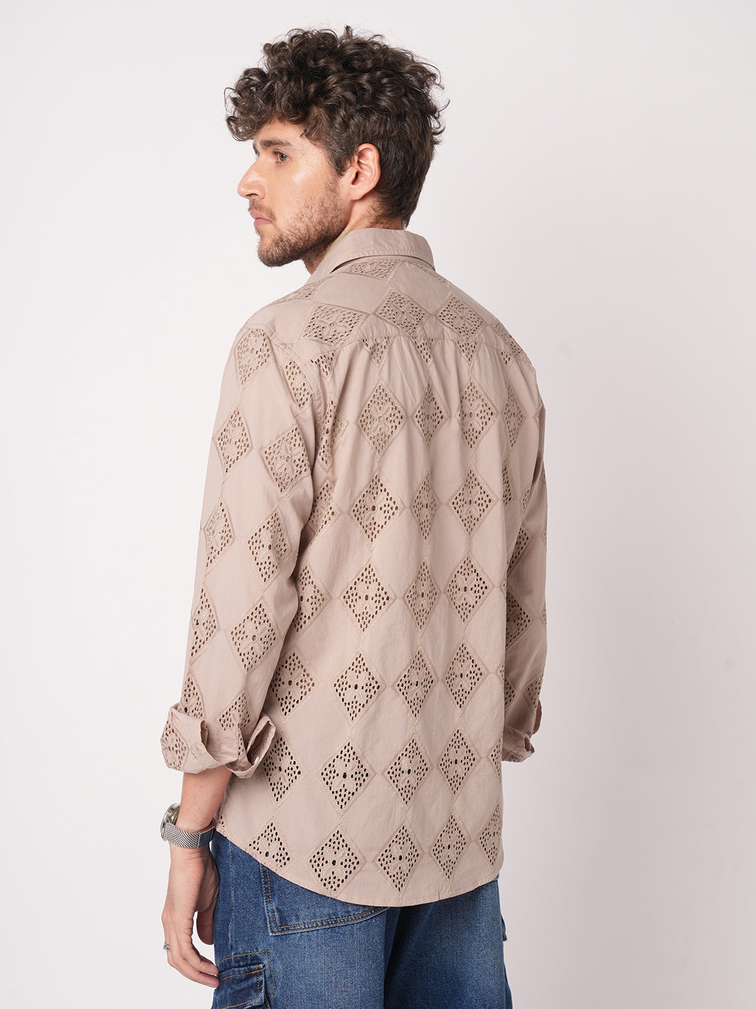 Rose Dust Artisan Stitch Schiffli Shirt