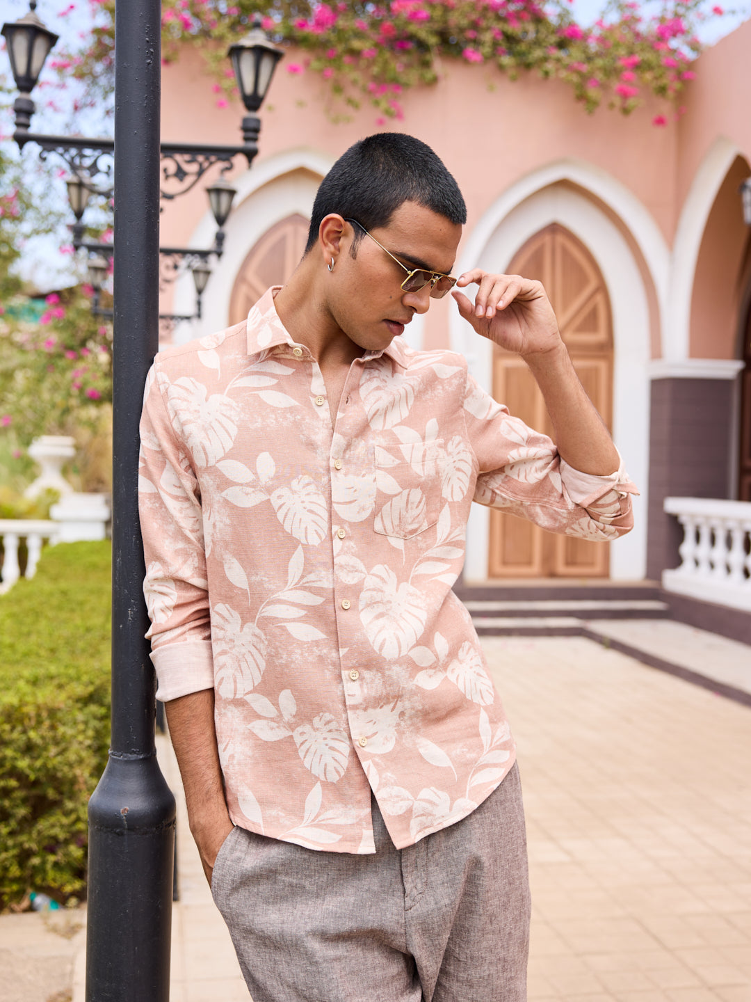 Sunset Brown Aloha Printed Shirt