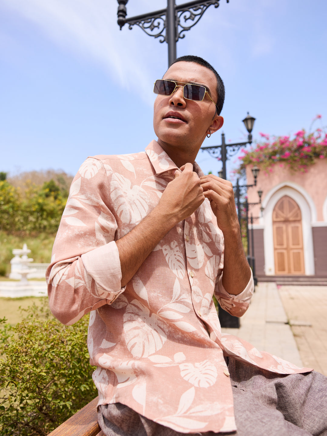 Sunset Brown Aloha Printed Shirt