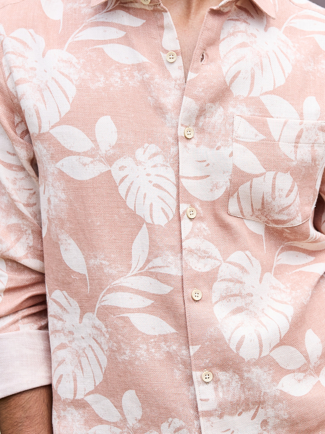 Sunset Brown Aloha Printed Shirt