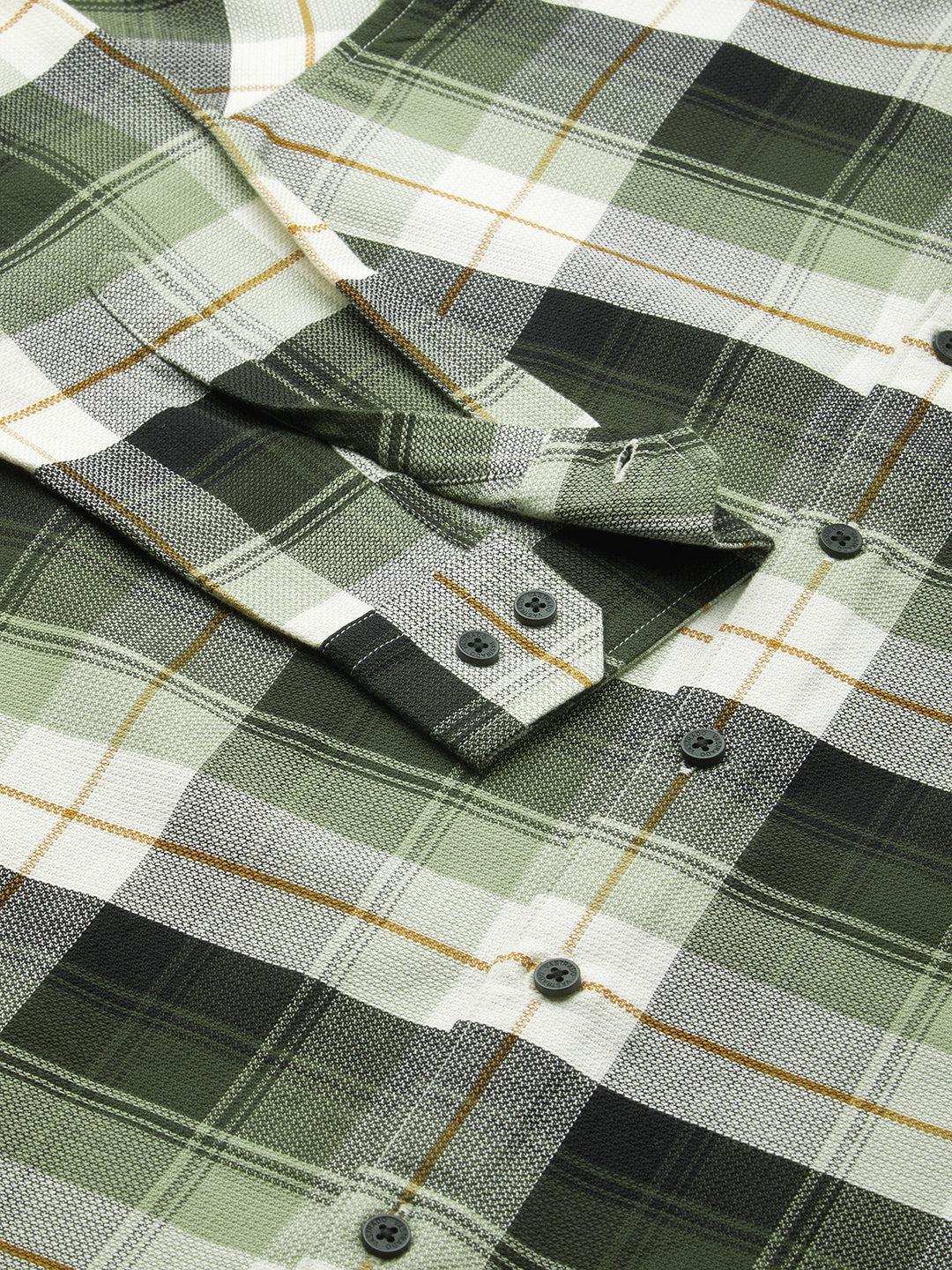 Premium Cotton Elegant Green Vibe Check Shirt