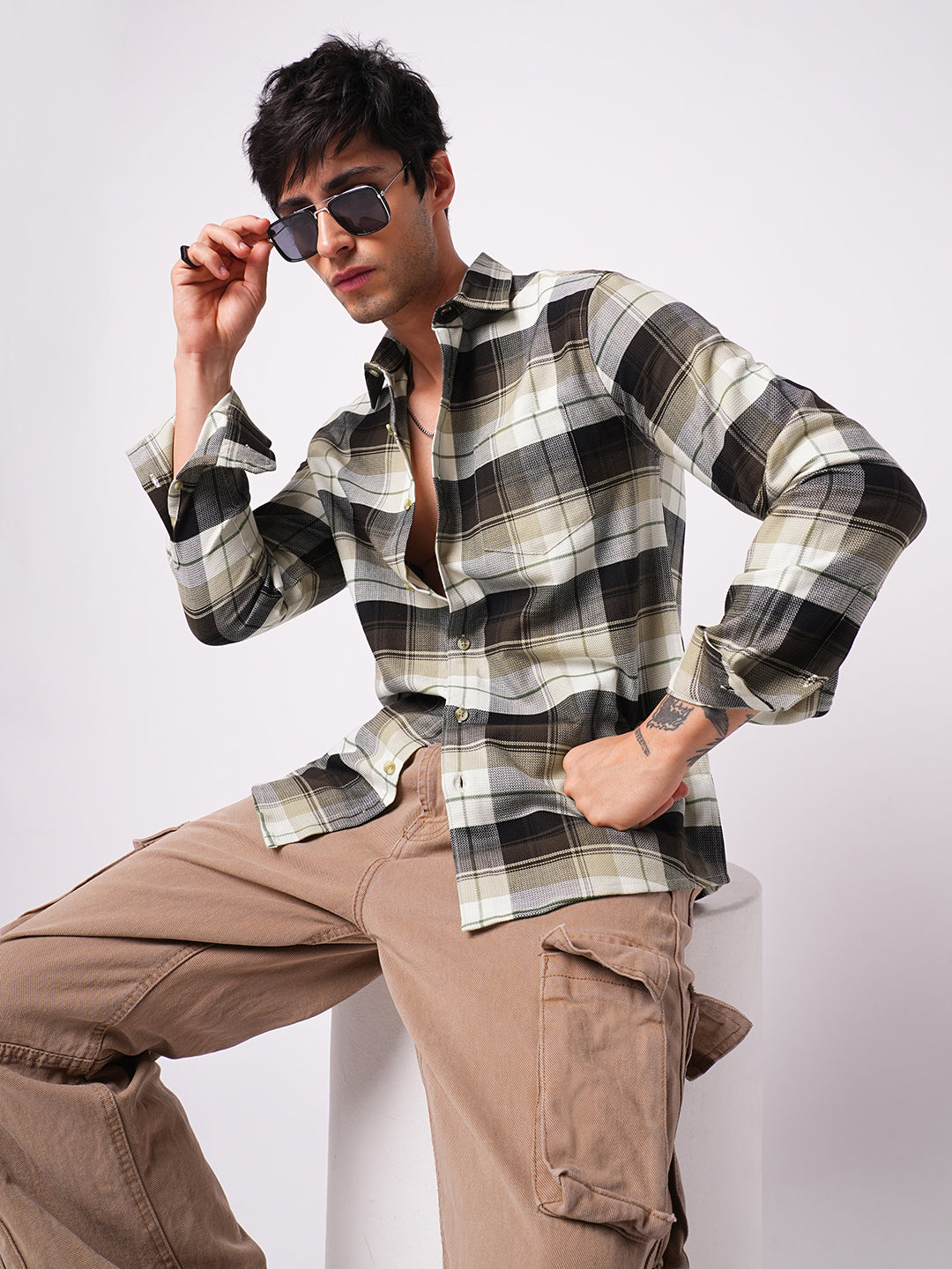 Premium Cotton Multicolour Plaid Checks Shirt