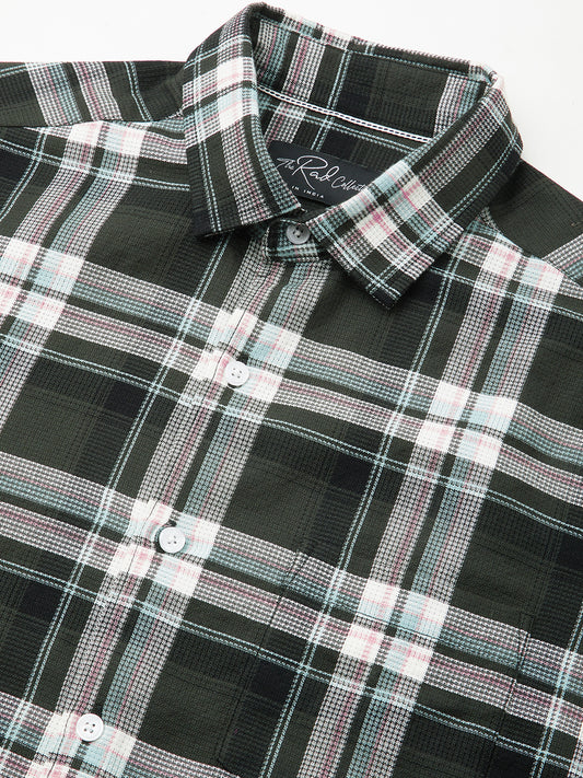 Premium Cotton Evergreen Plaid Checks Opulent Shirt