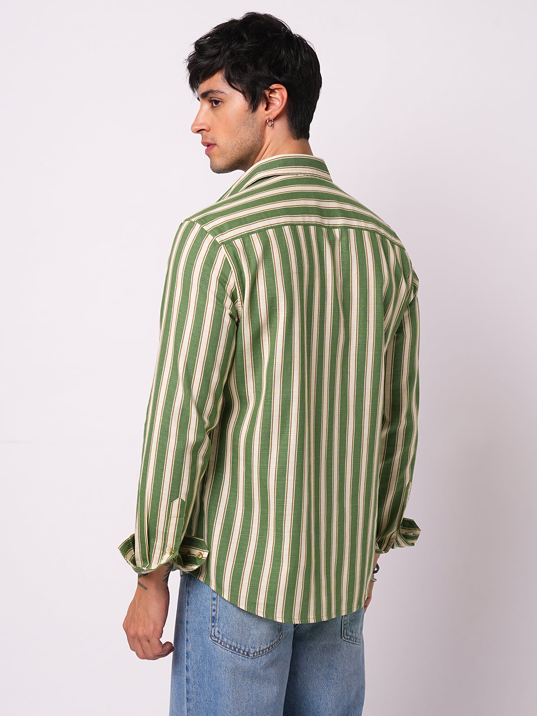 Green Striped Riviera Vibe Shirt
