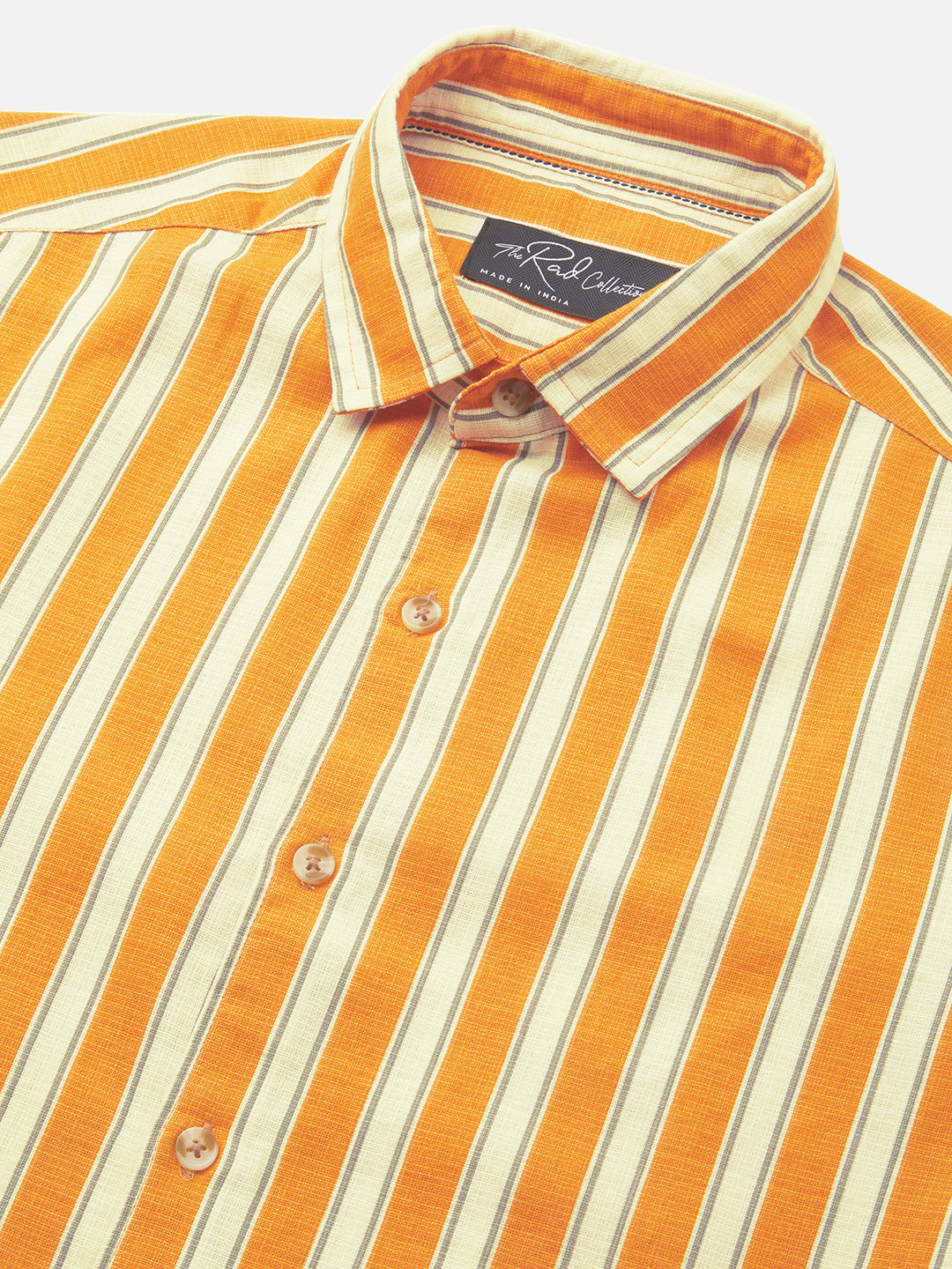 Sunset Orange Vertical Stripe Shirt