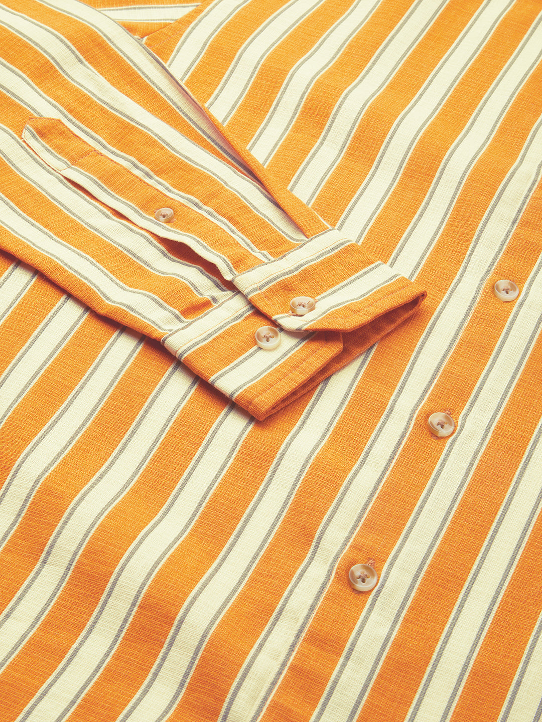 Sunset Orange Vertical Stripe Shirt