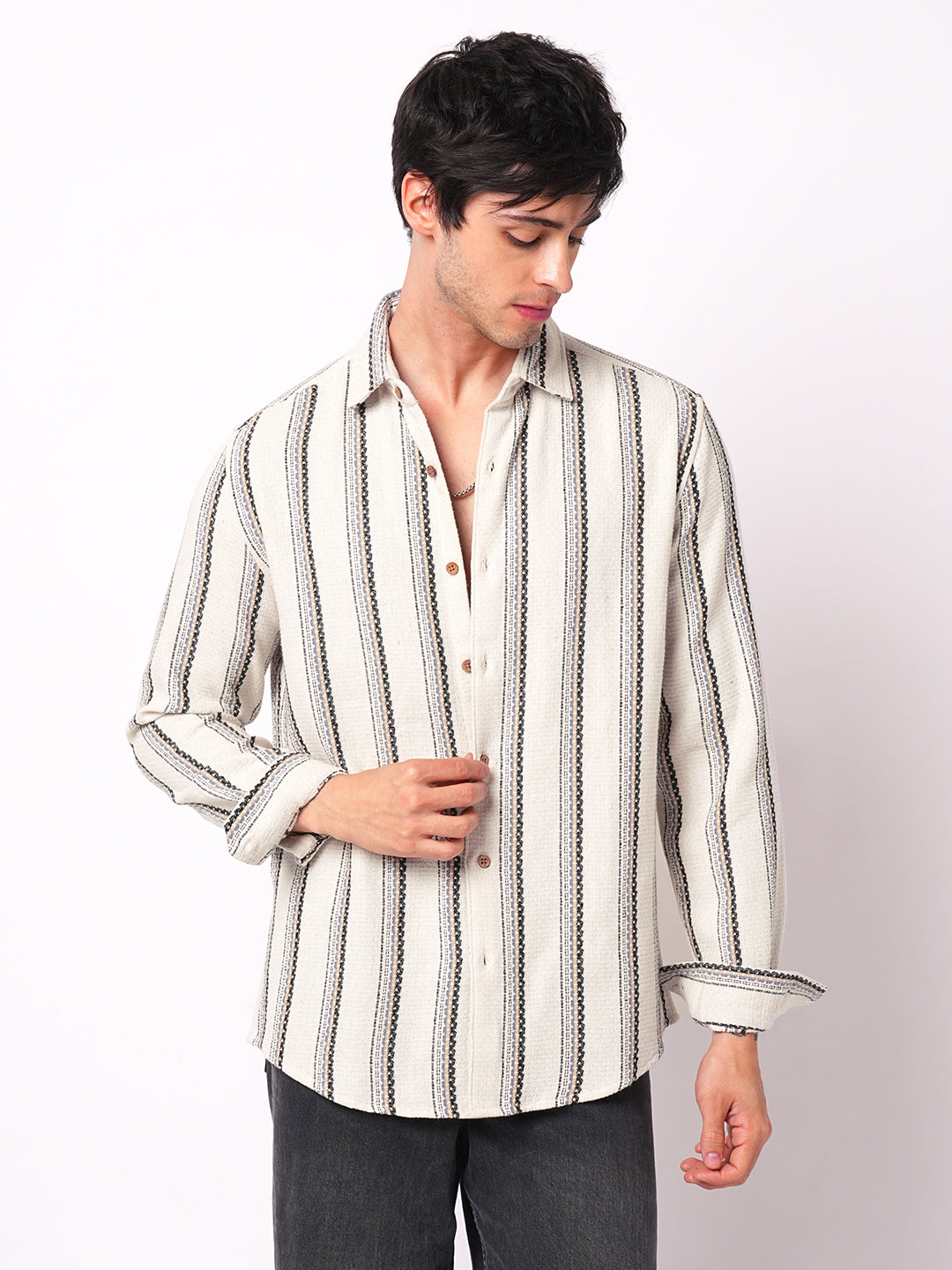 Off-White Parallel Play Striped Shirt