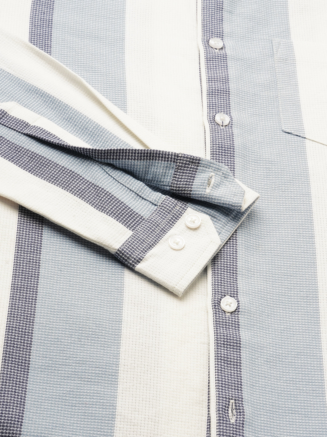 Premium Cotton Classic Dual Tone Broad Stripes Shirt