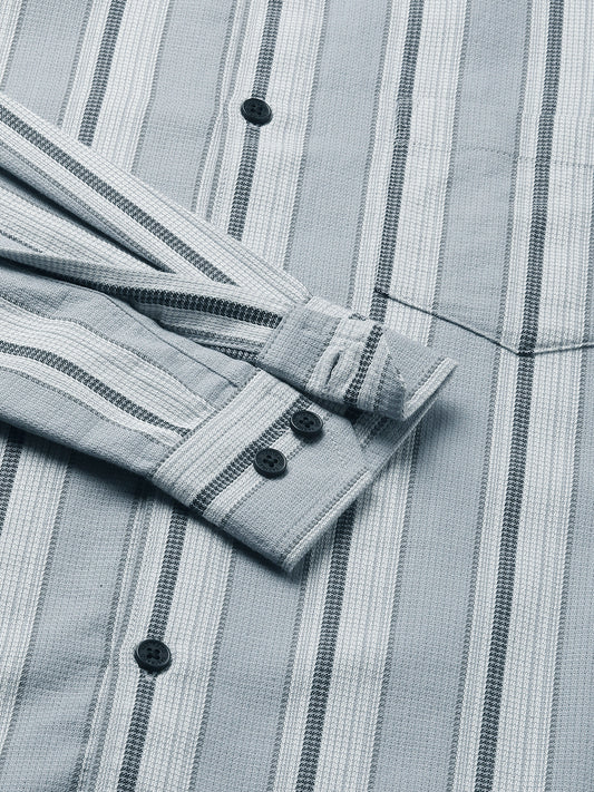 Premium Cotton Ash Flow Linear Shirt
