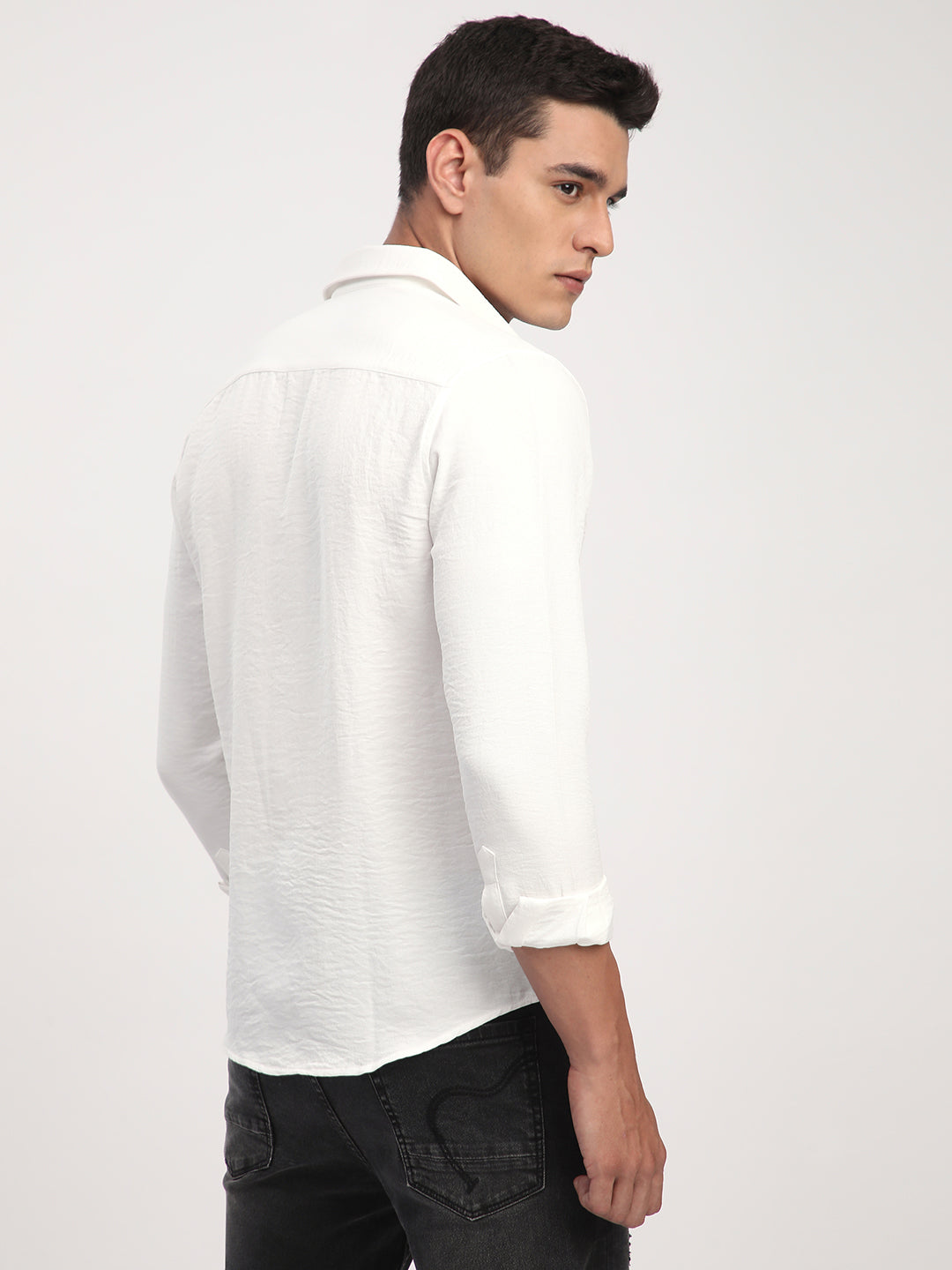 Snow White Crinkled Shirt