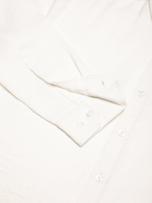 Snow White Crinkled Shirt
