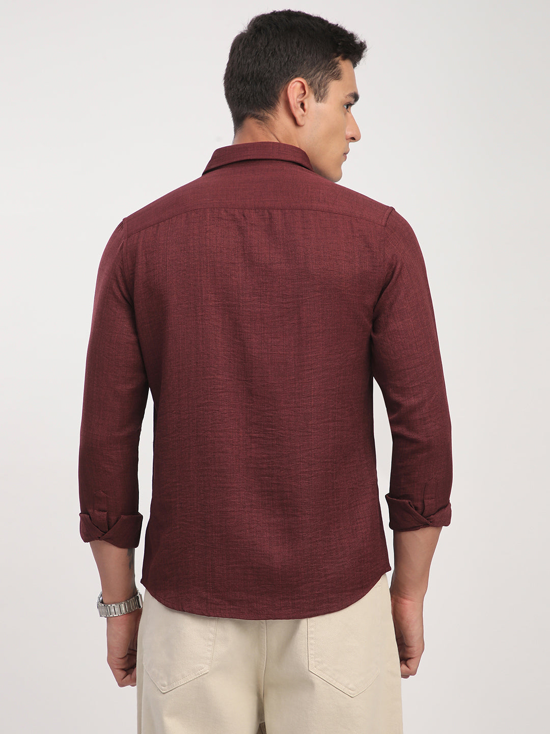 Redwood Minimalist Solid Crinkled Shirt
