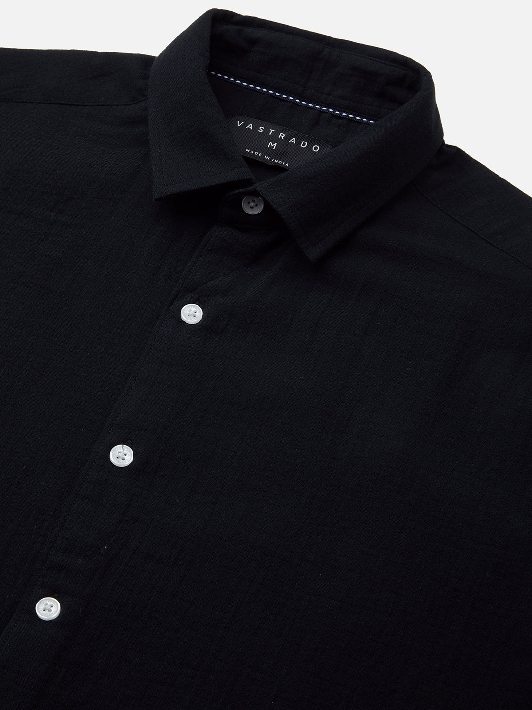 Eternal Midnight Black Double Cloth Elegance Shirt