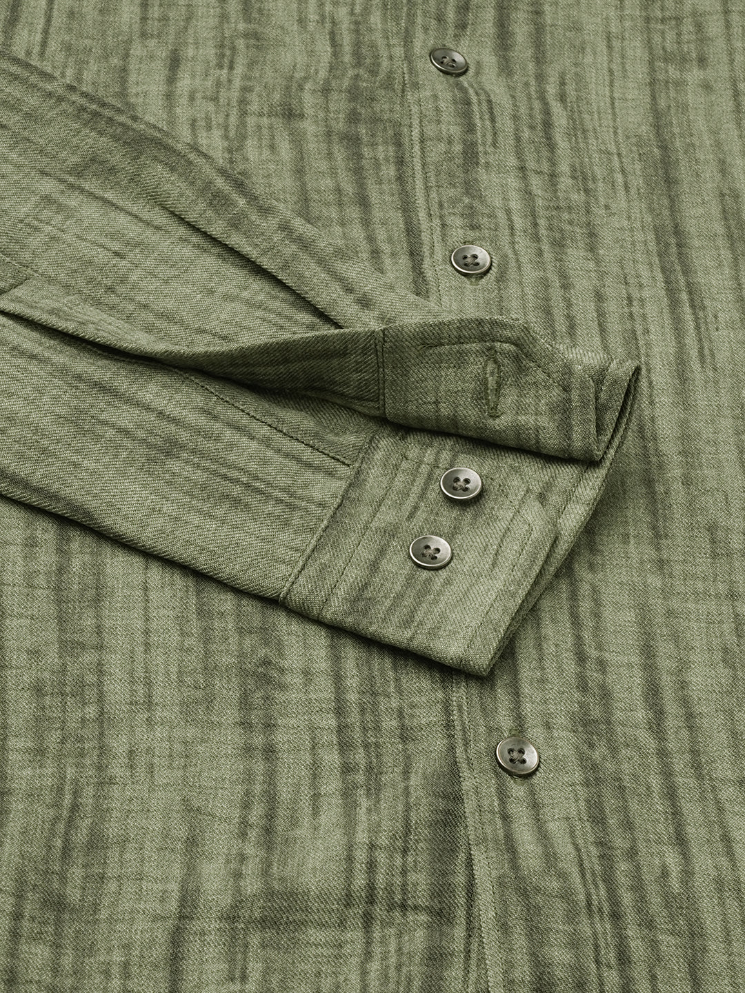 Olive Tie & Dye Printed Shirt