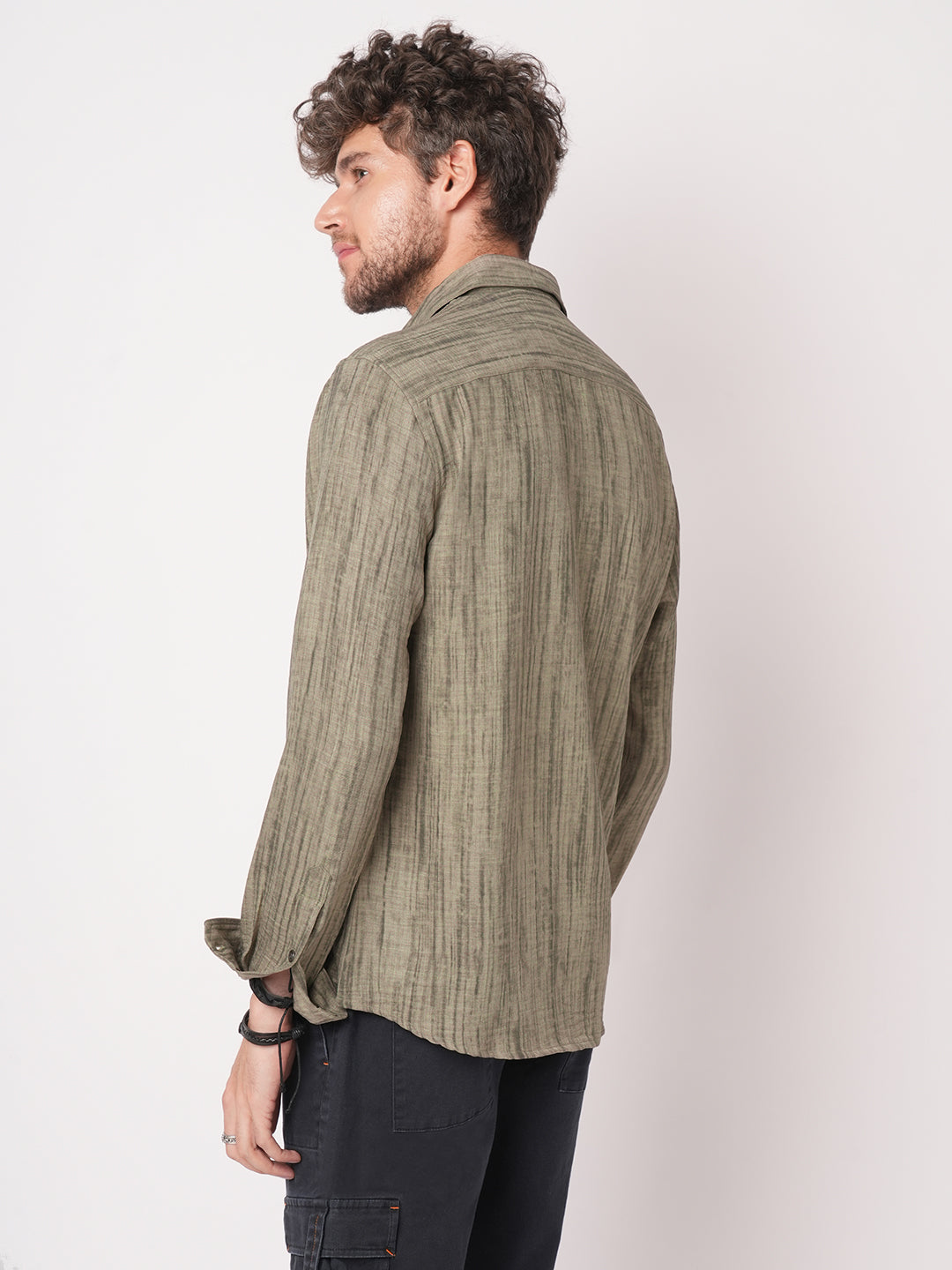 Khaki Sandstone Printed Shirt