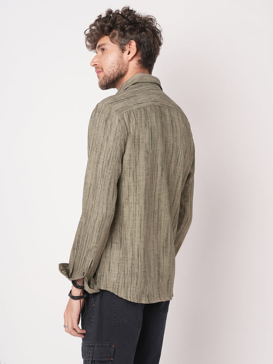 Khaki Sandstone Printed Shirt