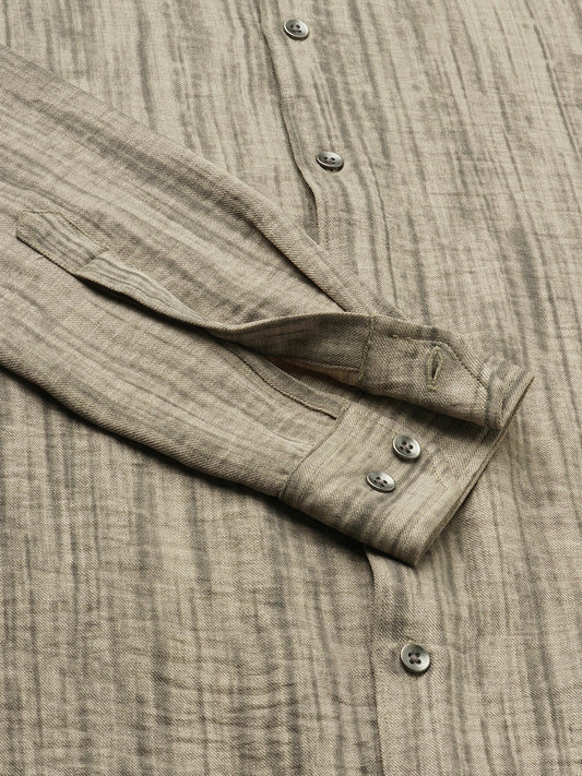 Khaki Sandstone Printed Shirt