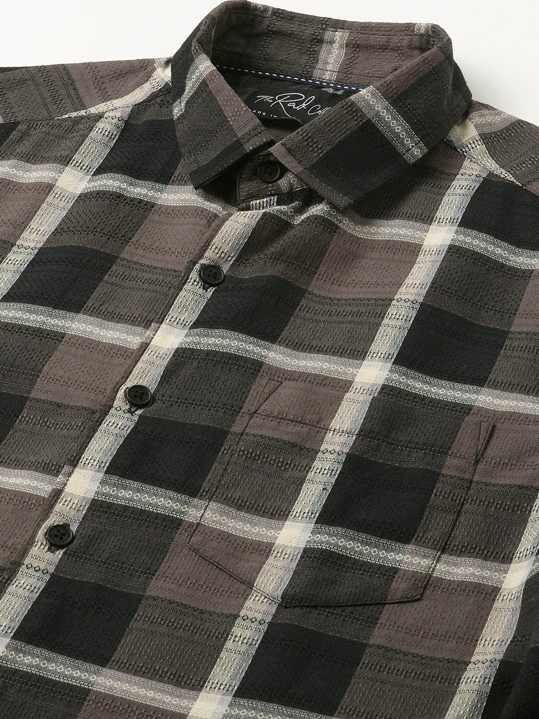 Nocturne Crest Luxe Plaid Black Shirt