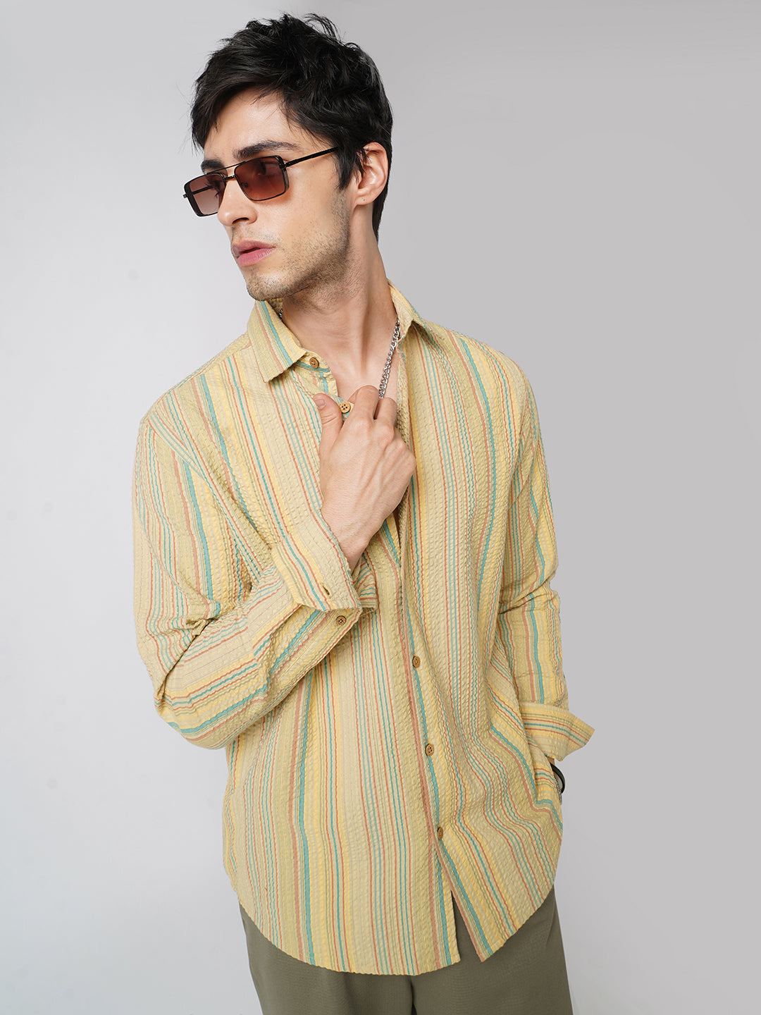 Pastel Trails Seersucker Shirt