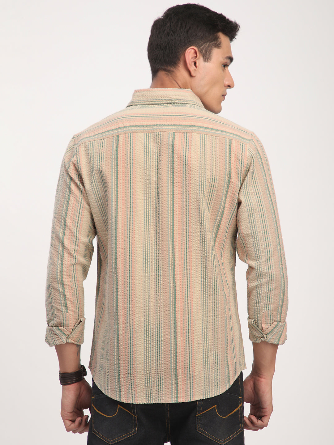 Soft Sorbet Multicolour Striped Seersucker Shirt