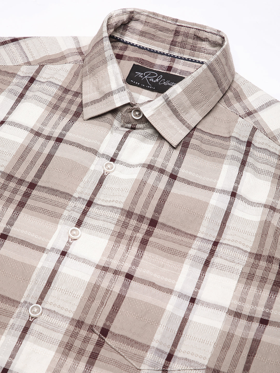 Ethereal Multicolour Checkered Textured Shirt