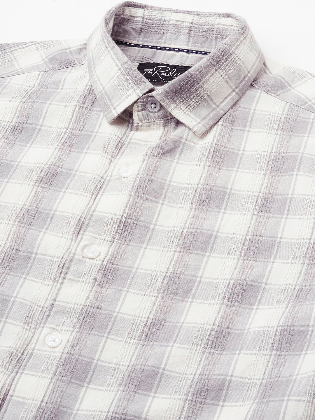 Silver Mist Premium Dobby Checks Shirt
