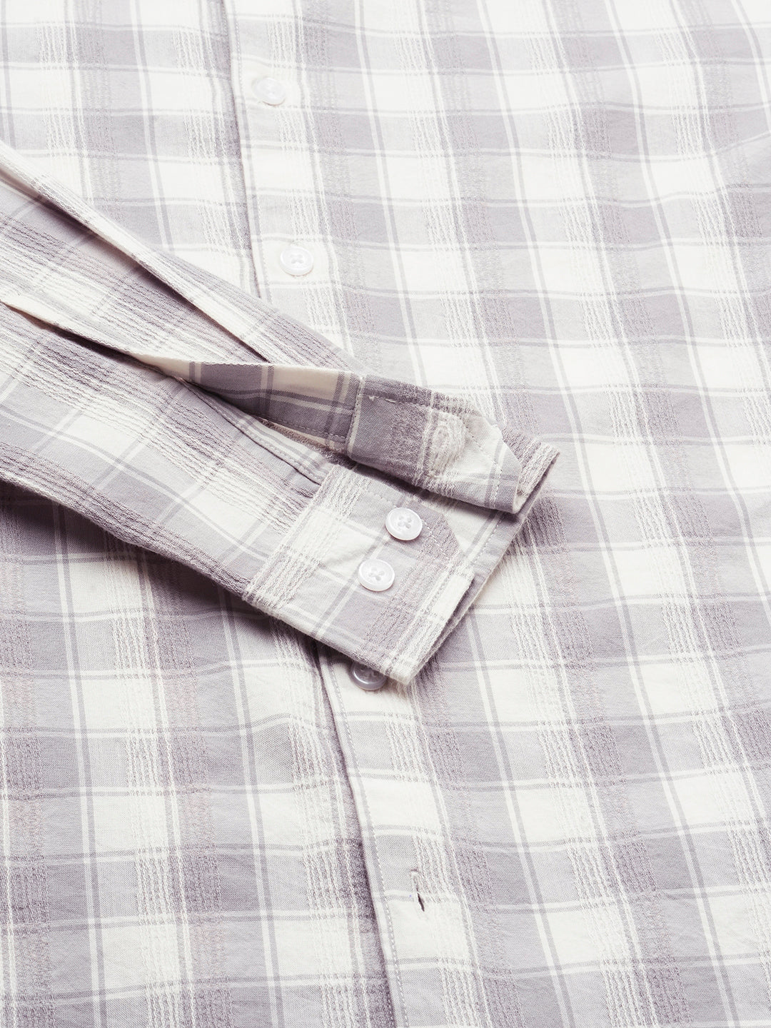 Silver Mist Premium Dobby Checks Shirt