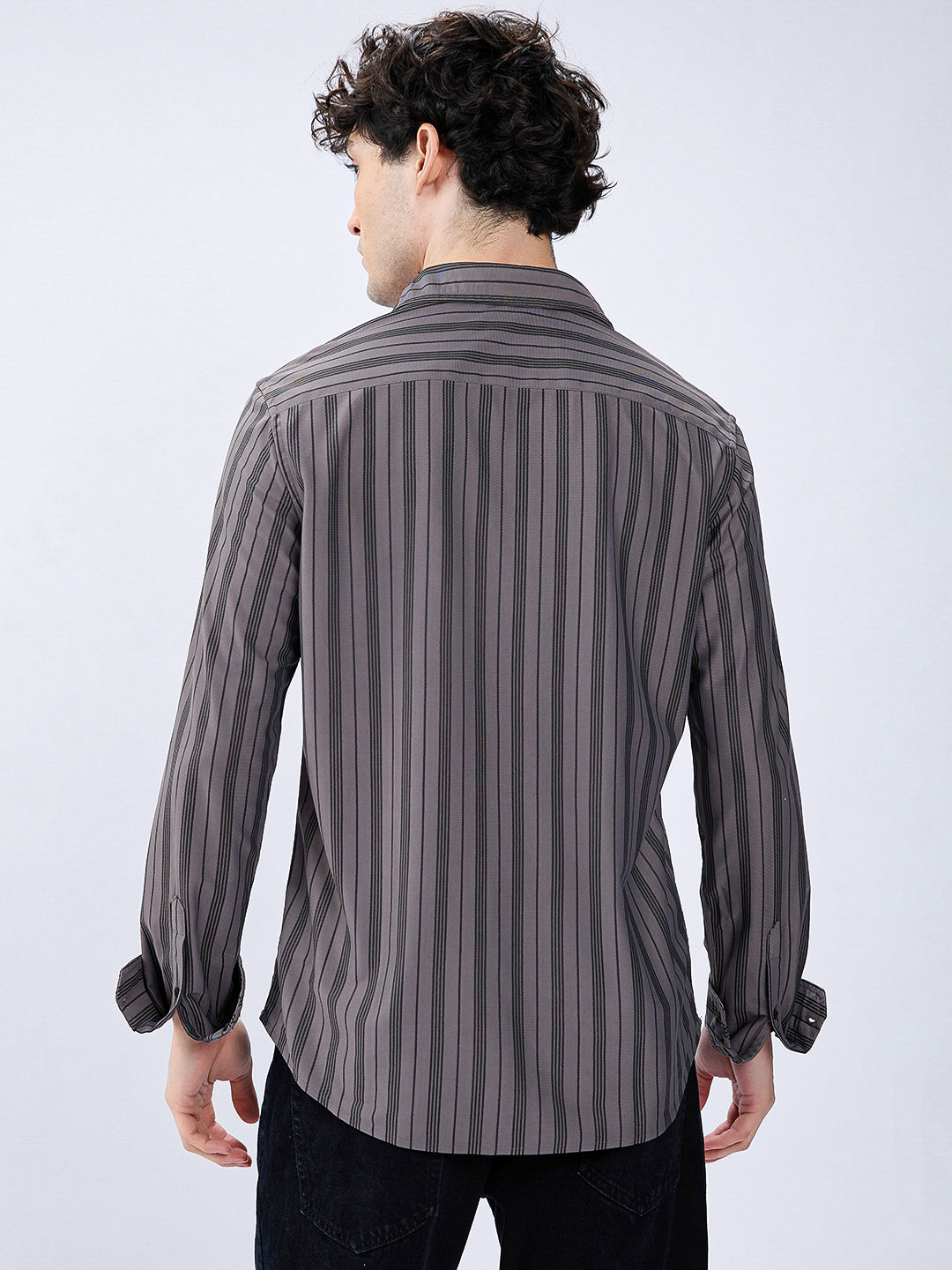 Grey Striped Shirt