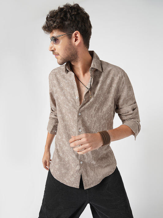 Floral Sand Luxe Weave Shirt
