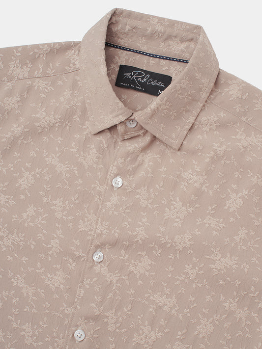 Floral Sand Luxe Weave Shirt