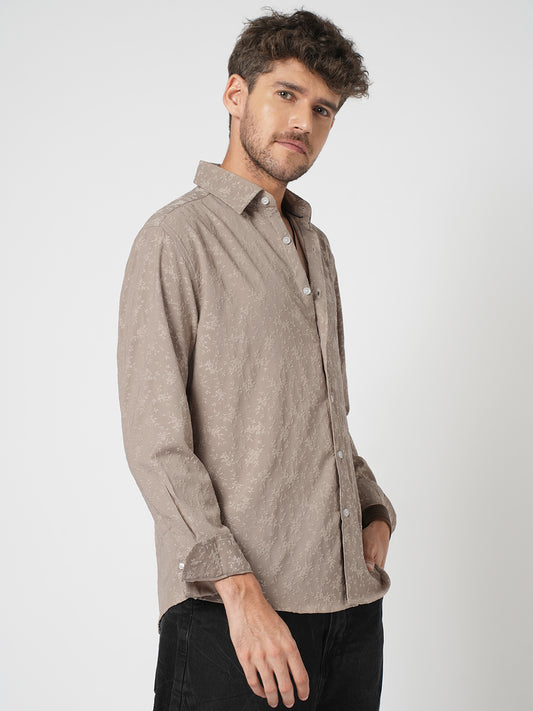 Floral Sand Luxe Weave Shirt