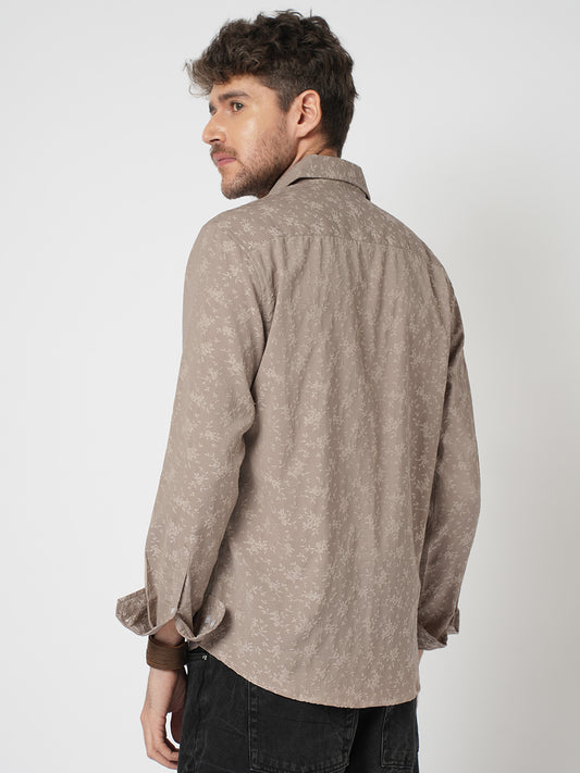 Floral Sand Luxe Weave Shirt