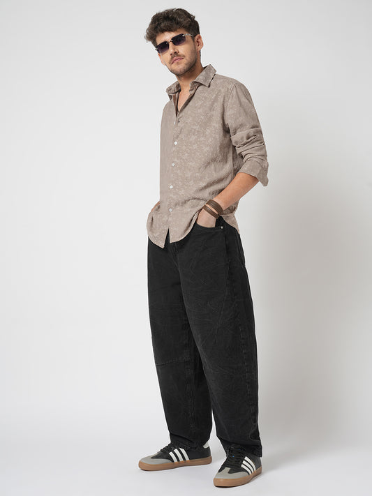 Floral Sand Luxe Weave Shirt