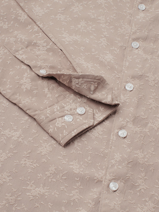 Floral Sand Luxe Weave Shirt