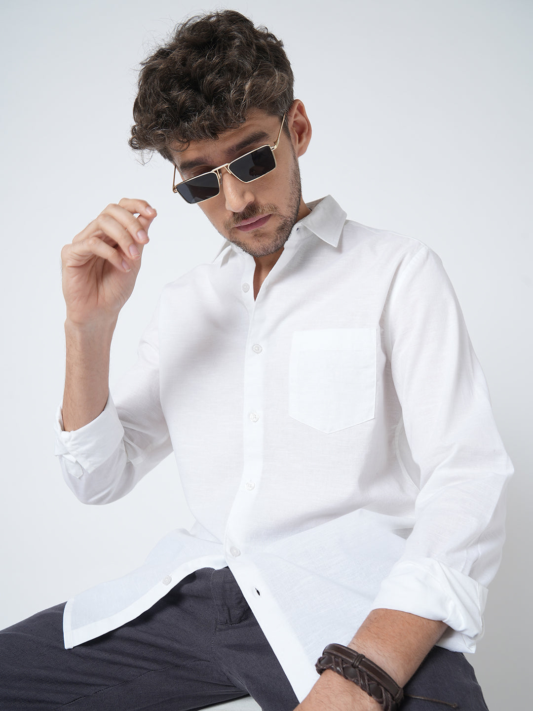 Alpine White Slub Shirt