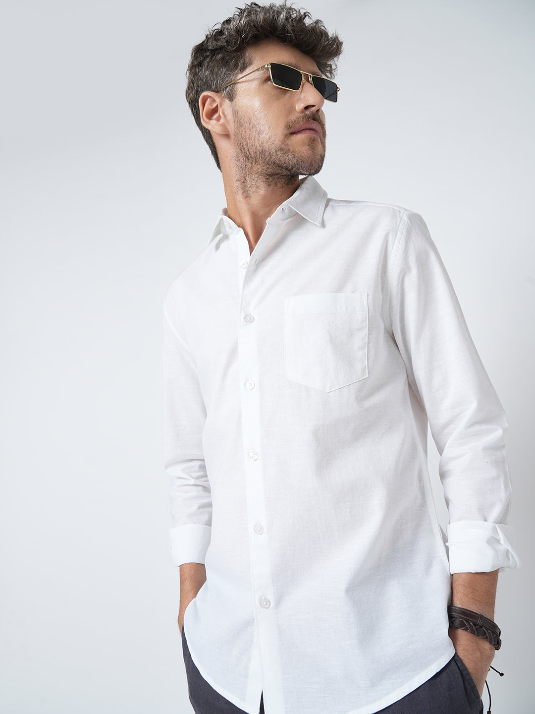 Alpine White Slub Shirt