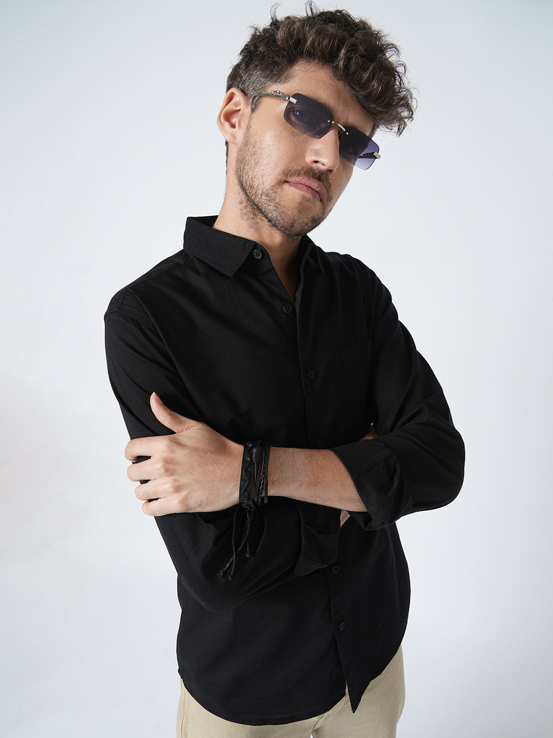 Timeless Deep Black Elite Slub Shirt