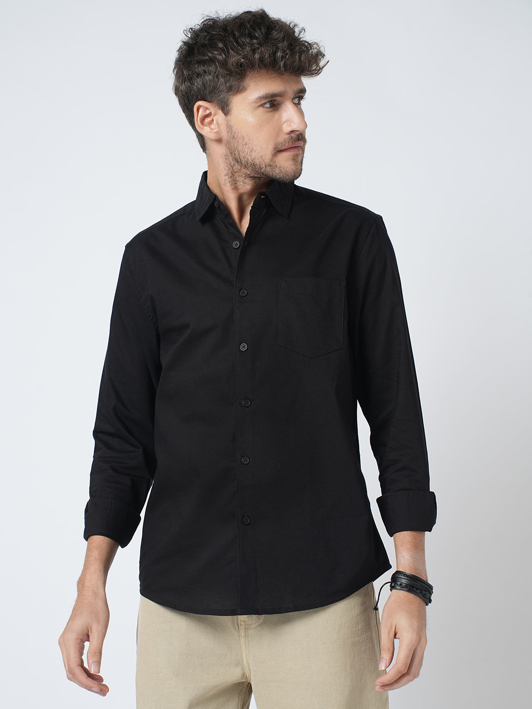 Timeless Deep Black Elite Slub Shirt