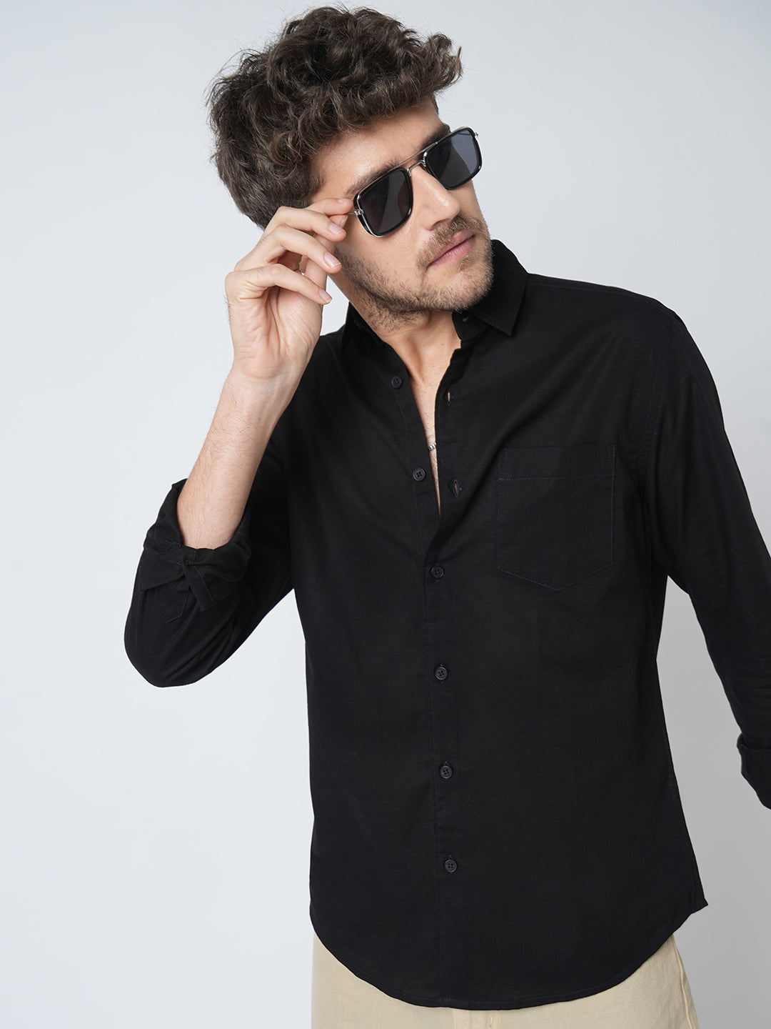 Classic Black Oxford Shirt