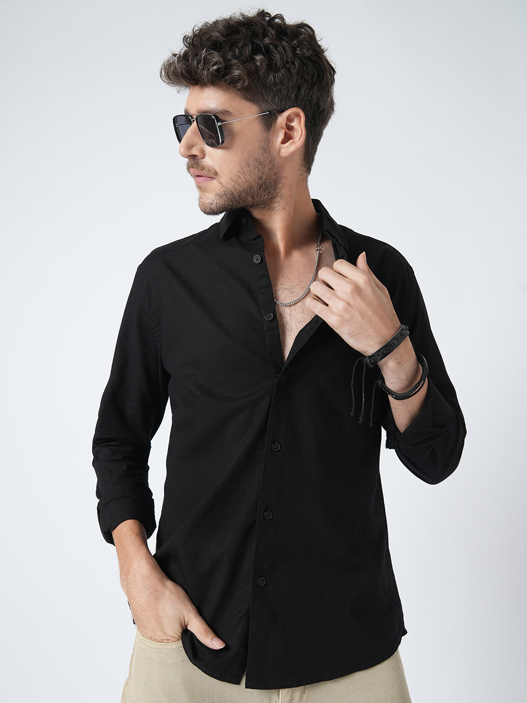 Classic Black Oxford Shirt