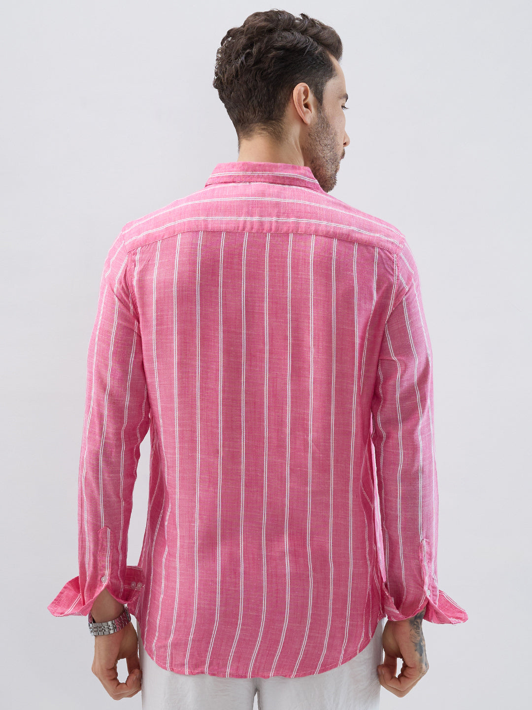Elegant Pink Striped Shirt
