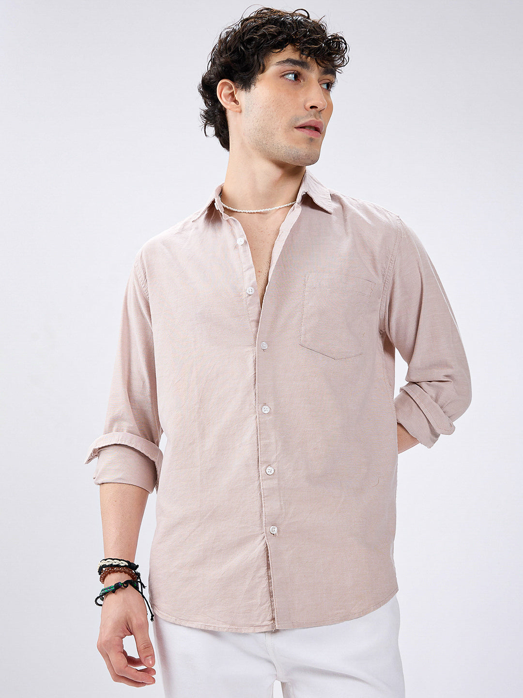 Sandstone Beige Oxford Shirt