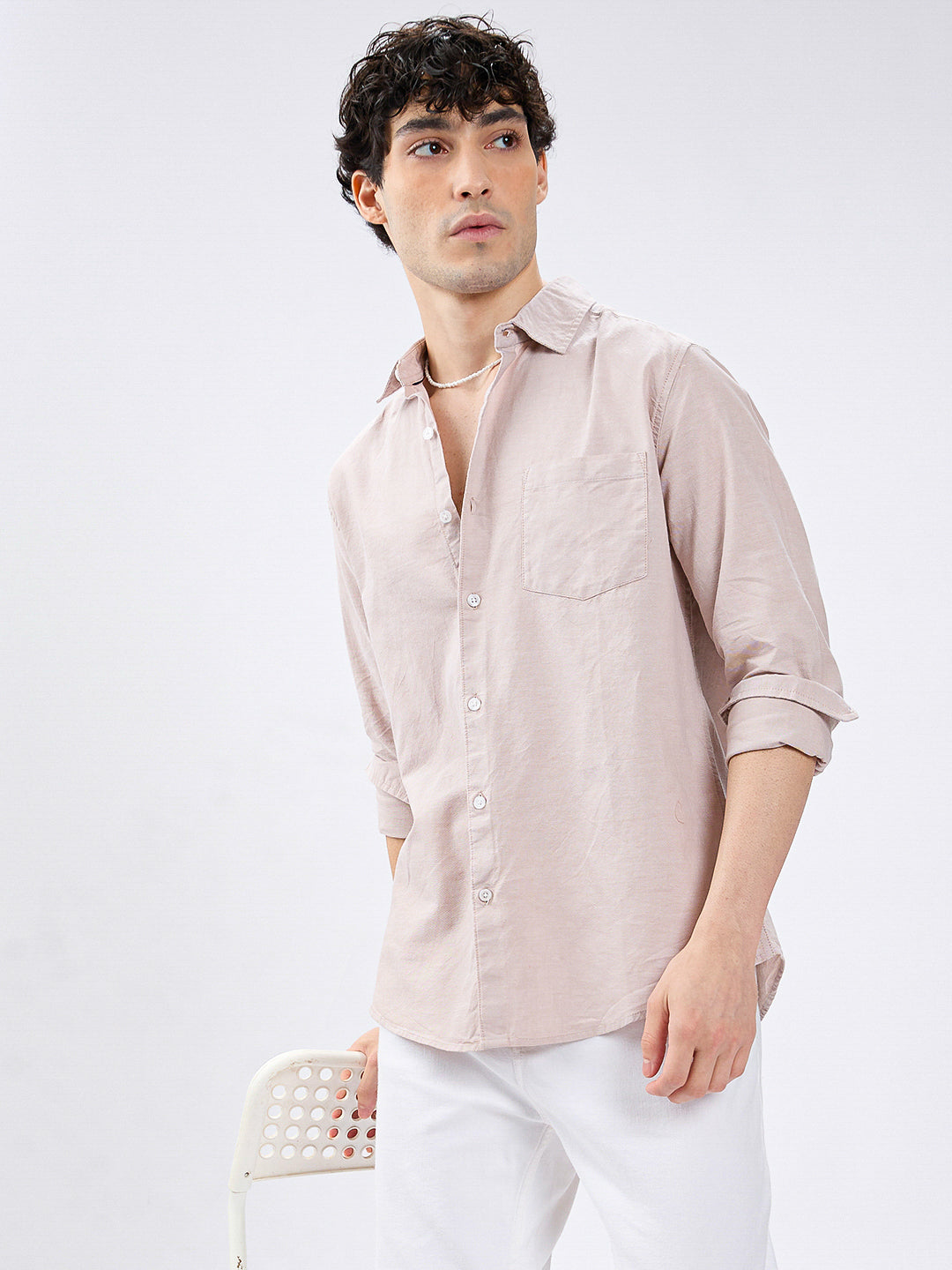 Sandstone Beige Oxford Shirt