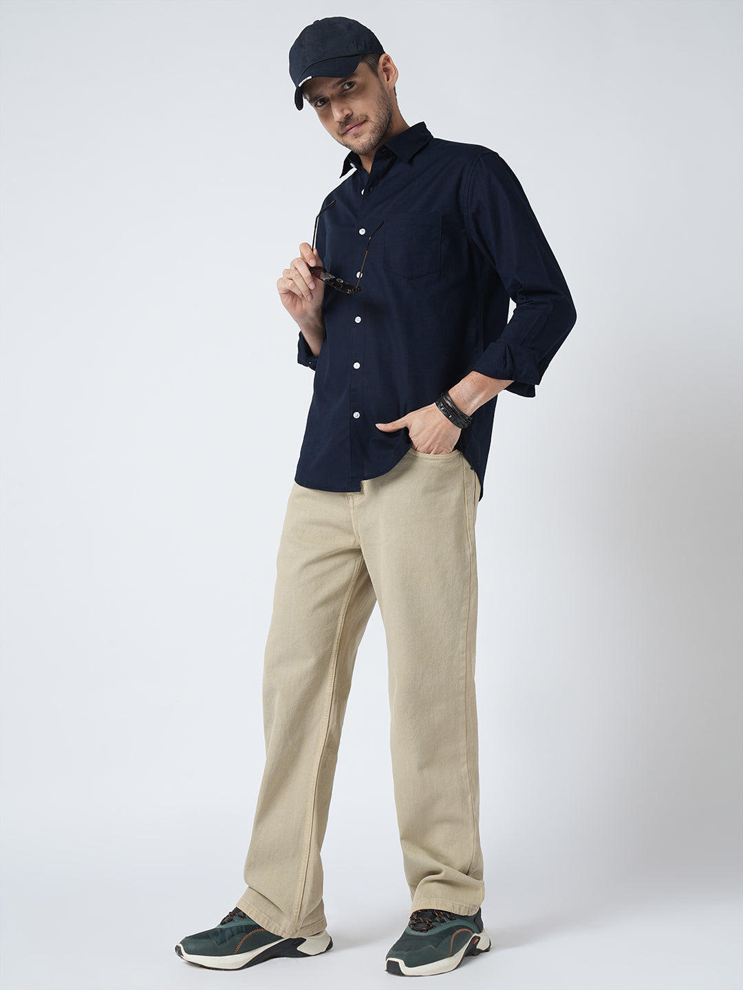 Regal Navy Slub Shirt
