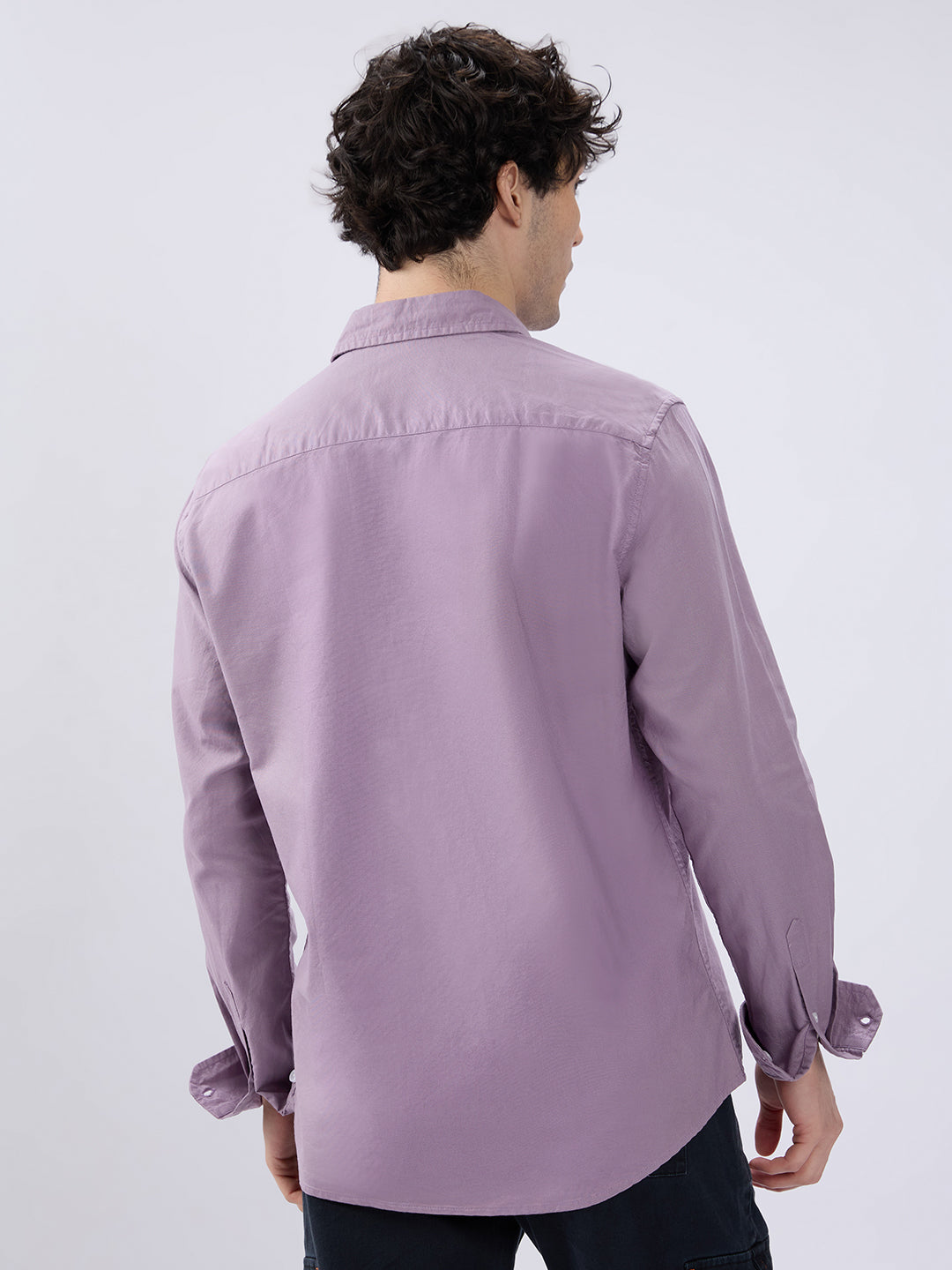 Solid Mauve Mist Classic Oxford Shirt